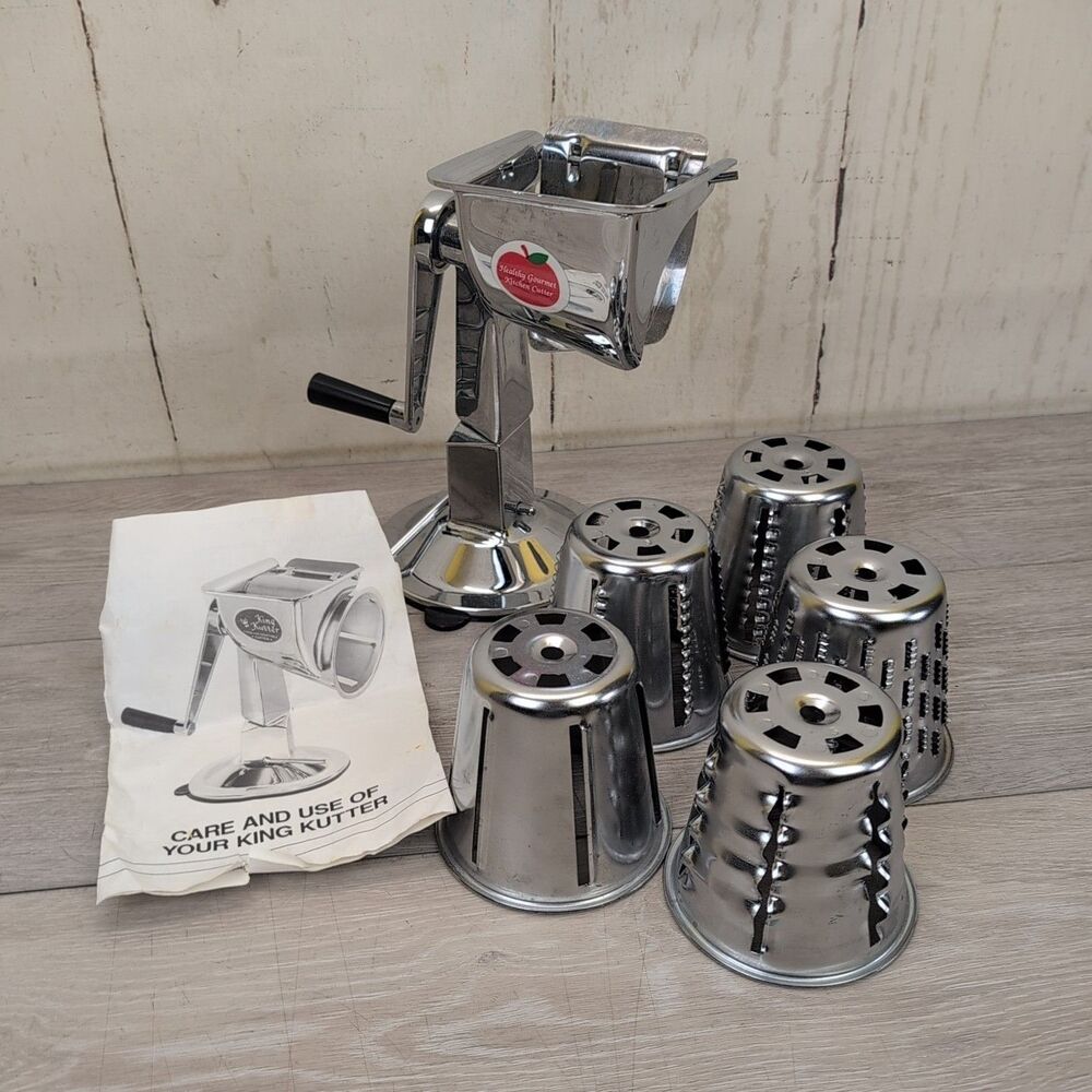 King Kutter Healthy Gourmet Kitchen Cutter Manual Food Processor ~ 5 Cones Guard